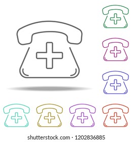 medicine calling line icon. Elements of Medicine in multi color style icons. Simple icon for websites, web design, mobile app, info graphics