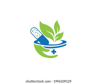 Medicine capsule Logo Design Creative Modern Vector.