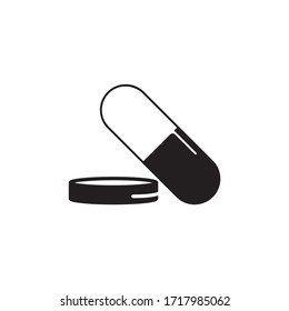 Medicine capsule Tablet icon design graphics vector 