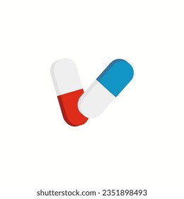 cápsula de medicina dos, vector moderna ilustración de diseño de icono.