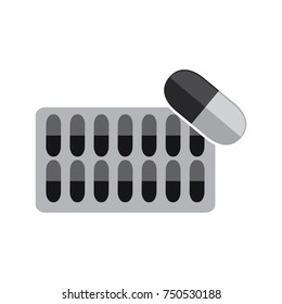 medicine capsule vector icon