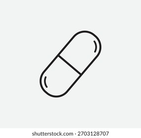Medizin Kapsel Vektor Symbol flach Stil Illustration