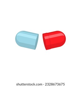 Medicine Capsule vector illustration in flat style design