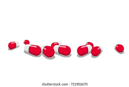 medicine capsules isolated vector illustration