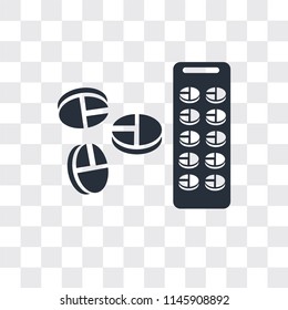 Medicine capsules vector icon isolated on transparent background, Medicine capsules logo concept