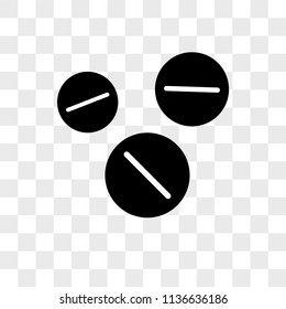 Medicine capsules vector icon on transparent background, Medicine capsules icon