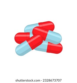 Medicine Capsules vector illustration in flat style design