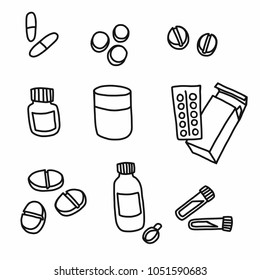 Medicine cartoon doodle vector illustration