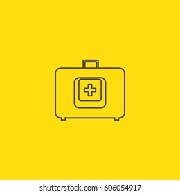 medicine case icon. flat design