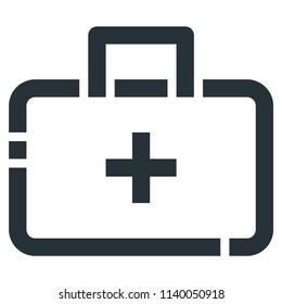 Medicine Case Vector Line Icon 32x32 Pixel Perfect. Editable 2 Pixel Stroke Weight. Medical Health Icon for Website Mobile App Presentation