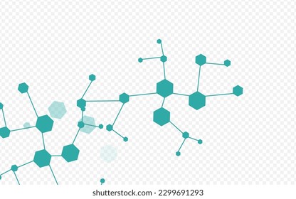Medicine Chemical Structure Vector Transparent Background. Medical Technology Design. Science Molecule Geometric Wallpaper. Scientific Poster. - Powered by Shutterstock - Get 15% off with code: PIKWIZARD15