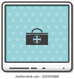 Medicine chest flat vector icon.
