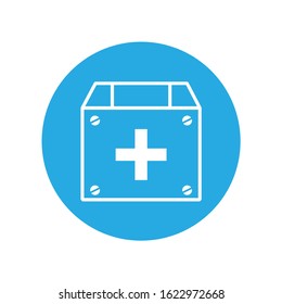 Medicine chest, line icon. Modern infographic logo and pictogram