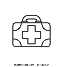 medicine chest linear icon. Thin line design