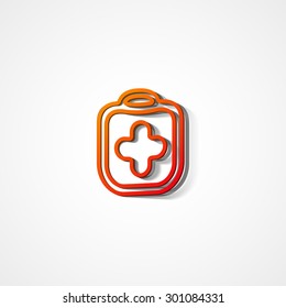 Medicine chest web icon on white background