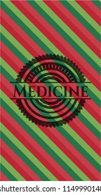 Medicine christmas emblem background.