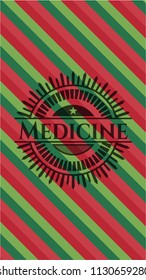 Medicine christmas style emblem.