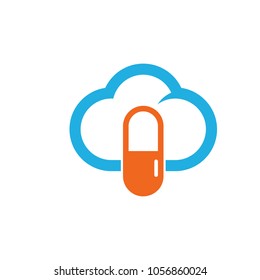 Medicine Cloud Logo Icon Design