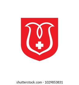 Medicine coat of arms. Abstract sign.