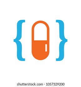 Medicine Code Logo Icon Design