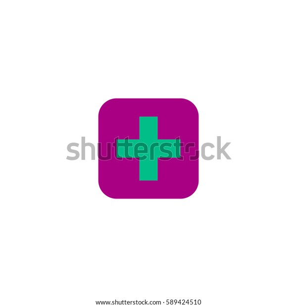 Medicine. Color symbol icon on white\
background. Vector\
illustration