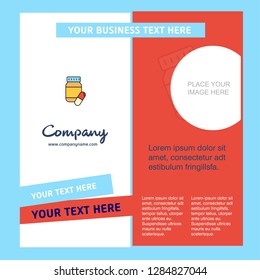 Medicine Company Brochure Template. Vector Busienss Template