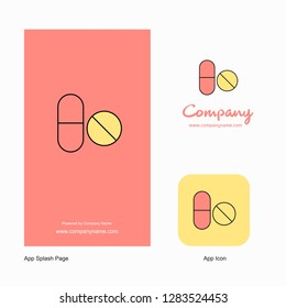 Medicine  Company Logo App Icon and Splash Page Design. Creative Business App Design Elements
