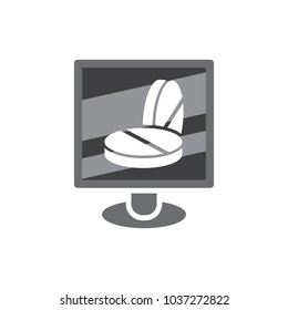Medicine Computer Logo Icon Design