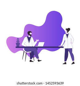 Medicine concept with doctors. Healthcare services. Consultation and medical diagnosis.