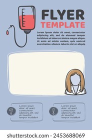 Medicine concept. Editable template design for flyer, advertisement, announcement, post related to medicine and donation