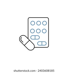 medicine concept line icon. Simple element illustration. medicine concept outline symbol design.