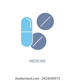 Medizin Konzept Linie Symbol. Einfache Elementgrafik. Medizinkonzept Umrisssymbol Design.