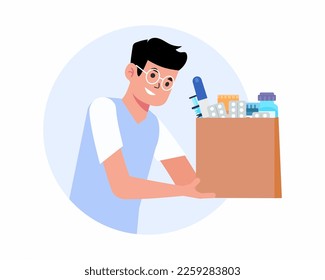 Medicine courier, Home delivery pharmacy service. Online pharmacy