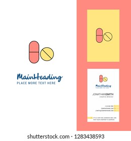 Medicine  Creative Logo and business card. vertical Design Vector