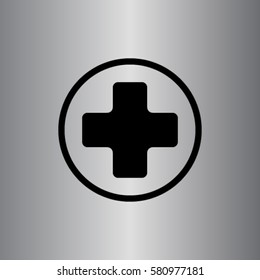 Medicine cross vector icon