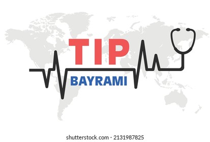 Tıp Bayramı
Medicine Day. Social Media Post. And World Map Vector.