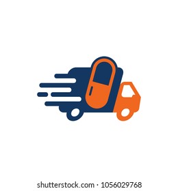 Medicine Delivery Logo Icon Design