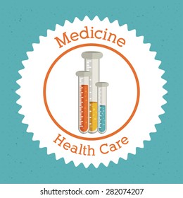 Medicine design over blue background, vector illustration