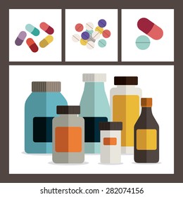 Medicine design over white background, vector illustration