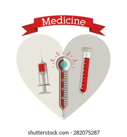 Medicine design over white background, vector illustration