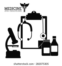 Medicine design over white background, vector illustration