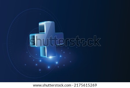 Medicine digital diagnose virtual electronic medical record of patient on interface.Digital healthcare and network on modern virtual medical technology