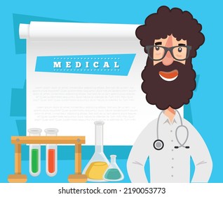 Medicine and doctor vector design