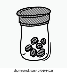 Medicine doodle vector icon. Drawing sketch illustration hand drawn line.