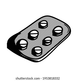 Icono del vector del doodle de medicina. Línea dibujada a mano en la ilustración del esbozo de dibujo.