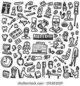 Medicine - doodles set