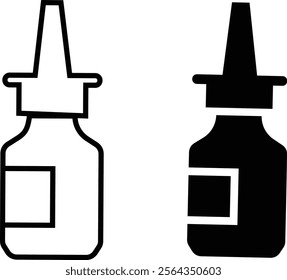 Medicine drop bottles icon set dropper and ampule realistic mockups. Vector containers of plastic and glass for eye drops and nose or nasal spray pipette or eyedropper and vial medical package design