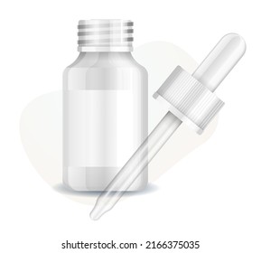 Medicine - Dropper Bottle - Stock Illustration  as EPS 10 File