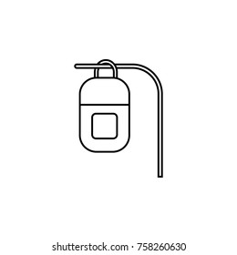 medicine dropper icon on white background