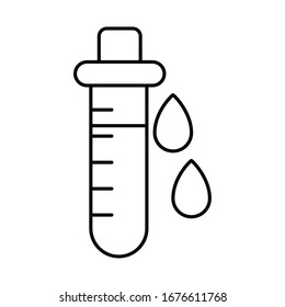 medicine dropper, line style icon vector illustration design